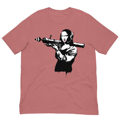 camiseta mona lisa bazooka banksy malva