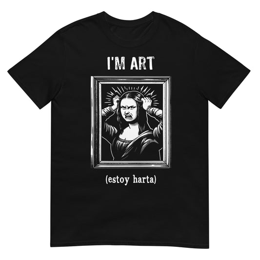 camiseta mona lisa im art estoy harta negra