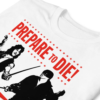 detalle de camiseta inigo montoya dread pirate roberts the princess bride blanca