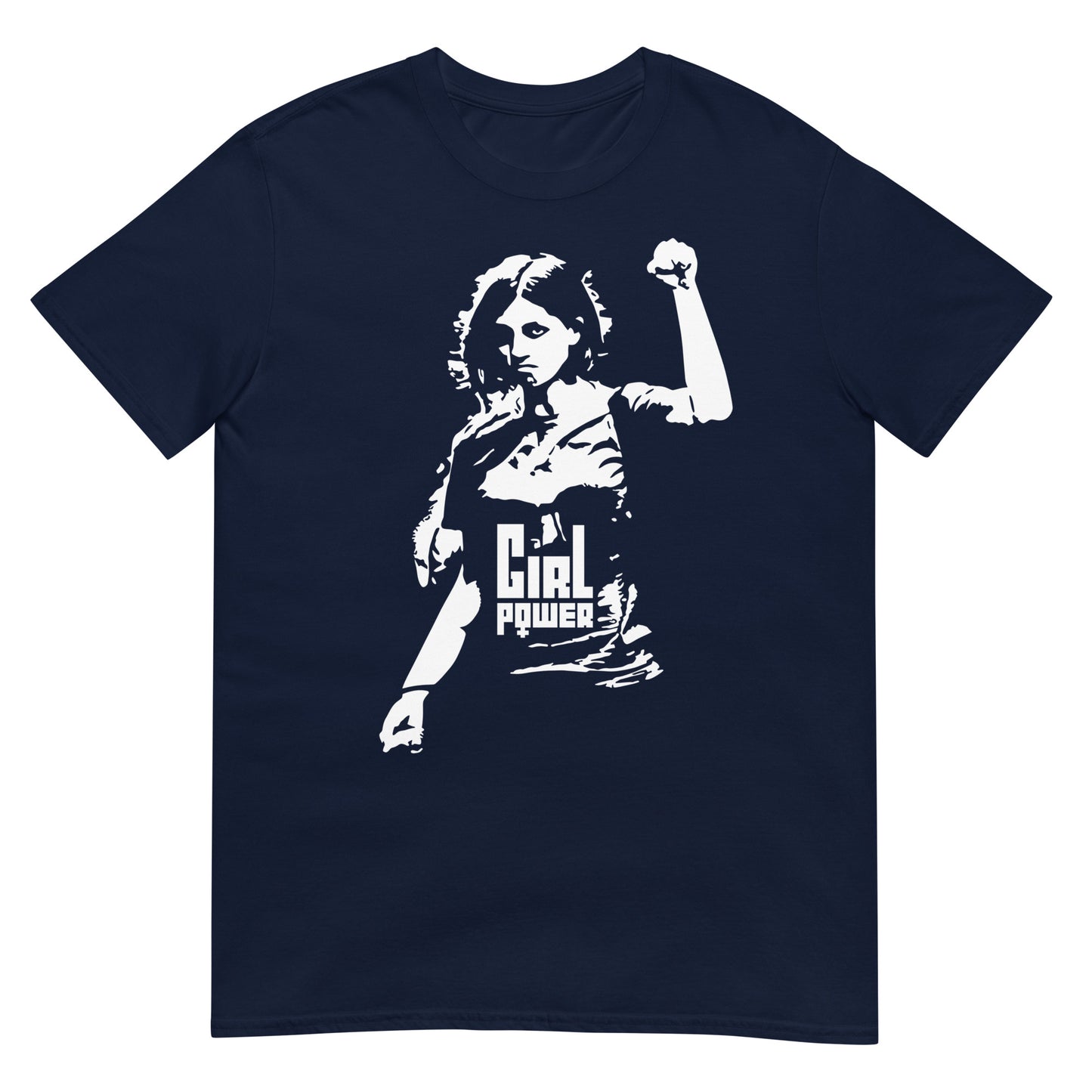 camiseta mujer empoderada girl power azul marino