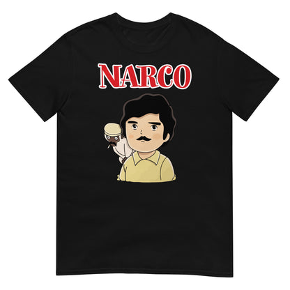 camiseta narco marco amedio pablo escobar en color negro