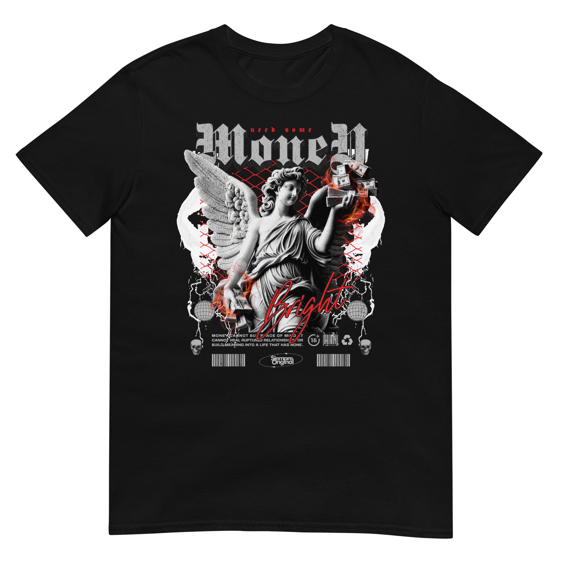 camiseta need some money angel siempre original urban en color negro