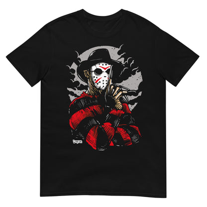 camiseta night terrors freddy krueger jason voorhees siempre original urban en color negro