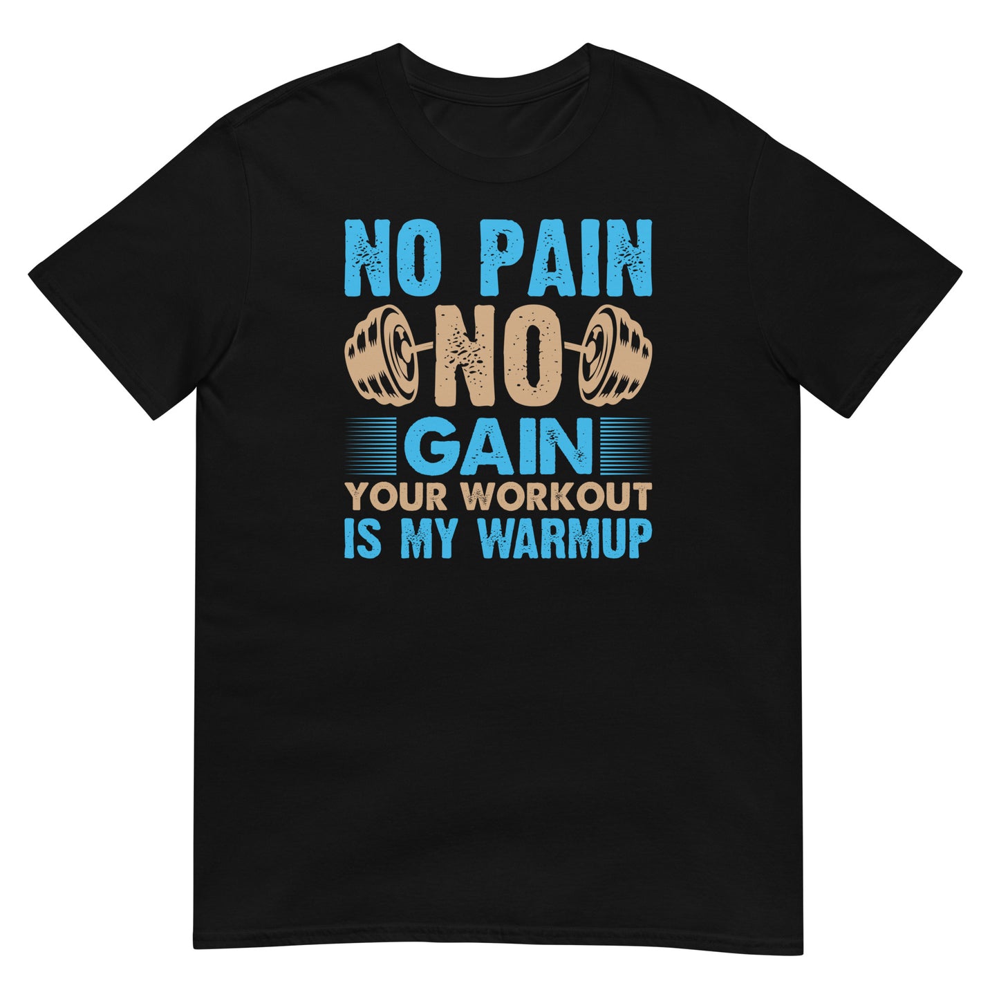camiseta no pain no gain gym gimnasio fitness en color negro