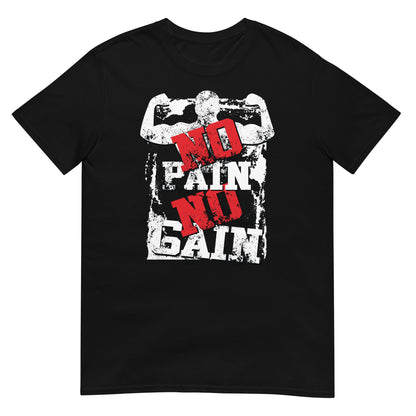 camiseta no pain no gain gym gimnasio fitness en color negro