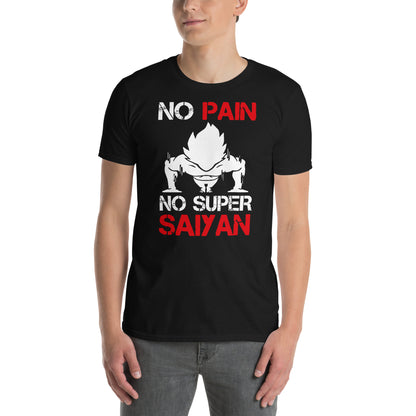 hombre con camiseta no pain no gain gym gimnasio fitness en color negro