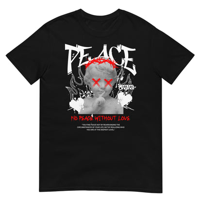 camiseta no peace without love jesus siempre original urban en color negro