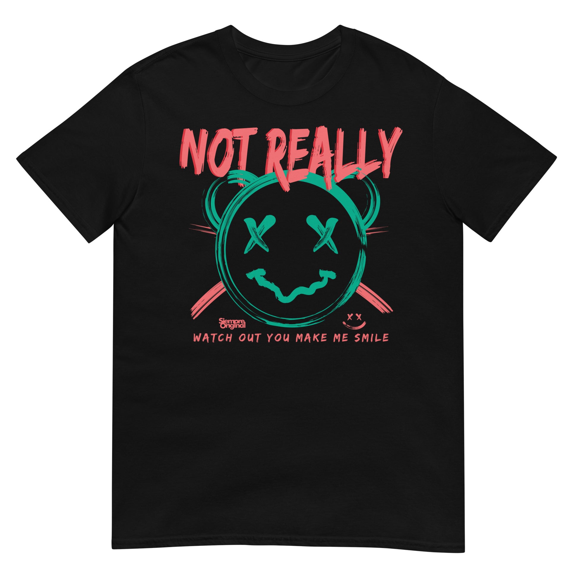 camiseta not really teddy bear siempre original urban en color negro