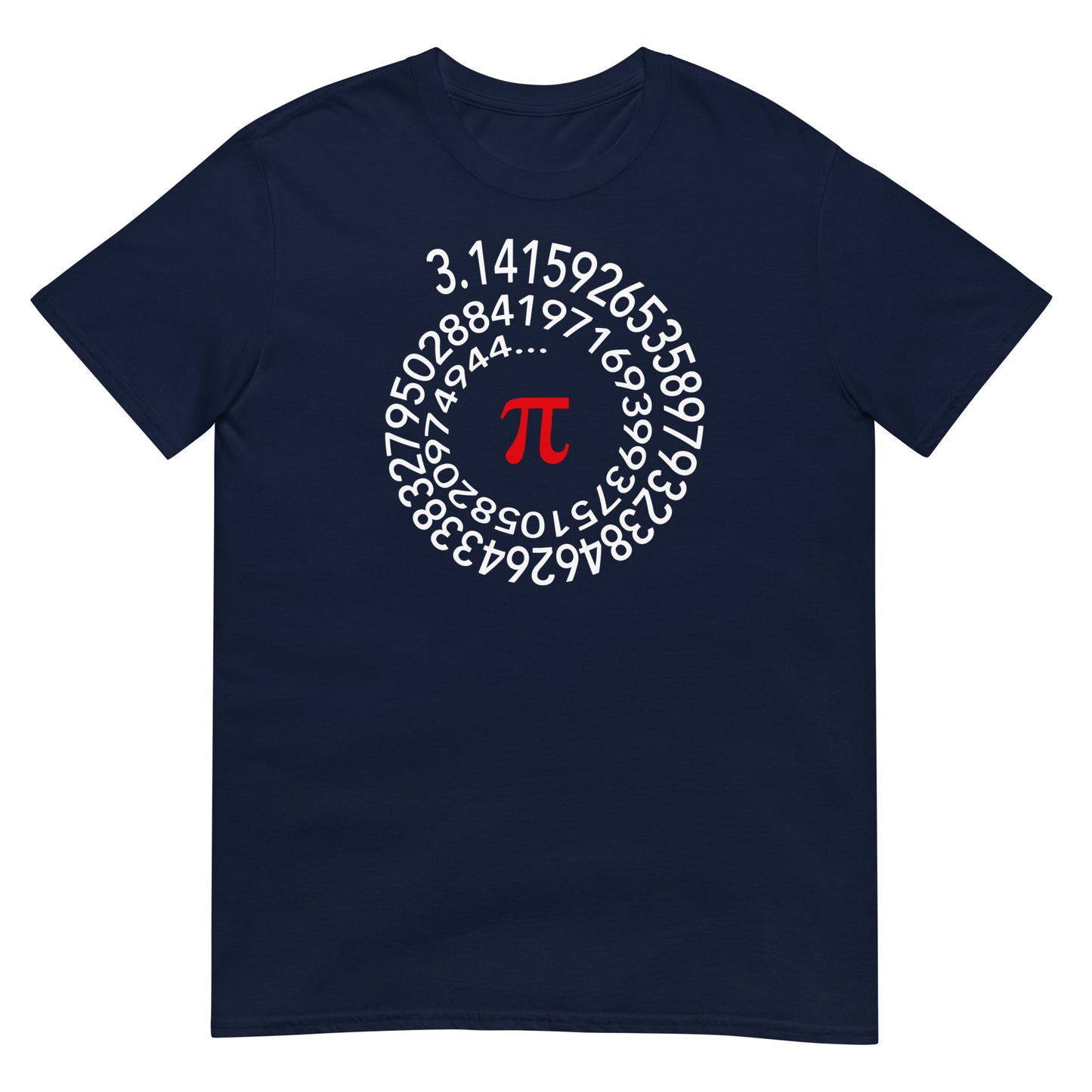 camiseta numero pi azul marino