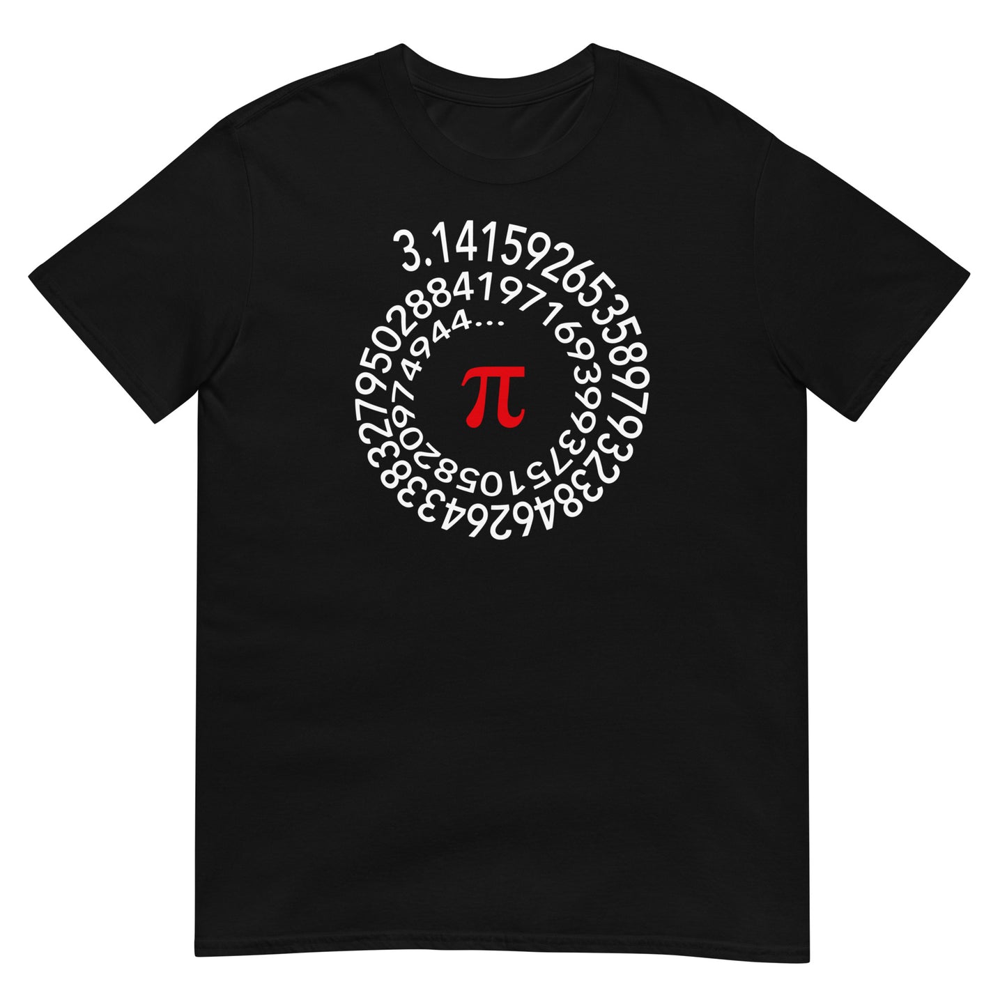 camiseta numero pi negra