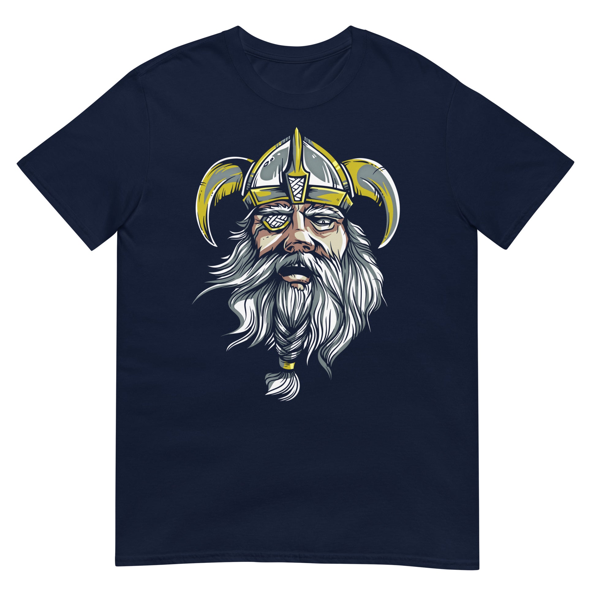 camiseta odin dios vikingo azul marino