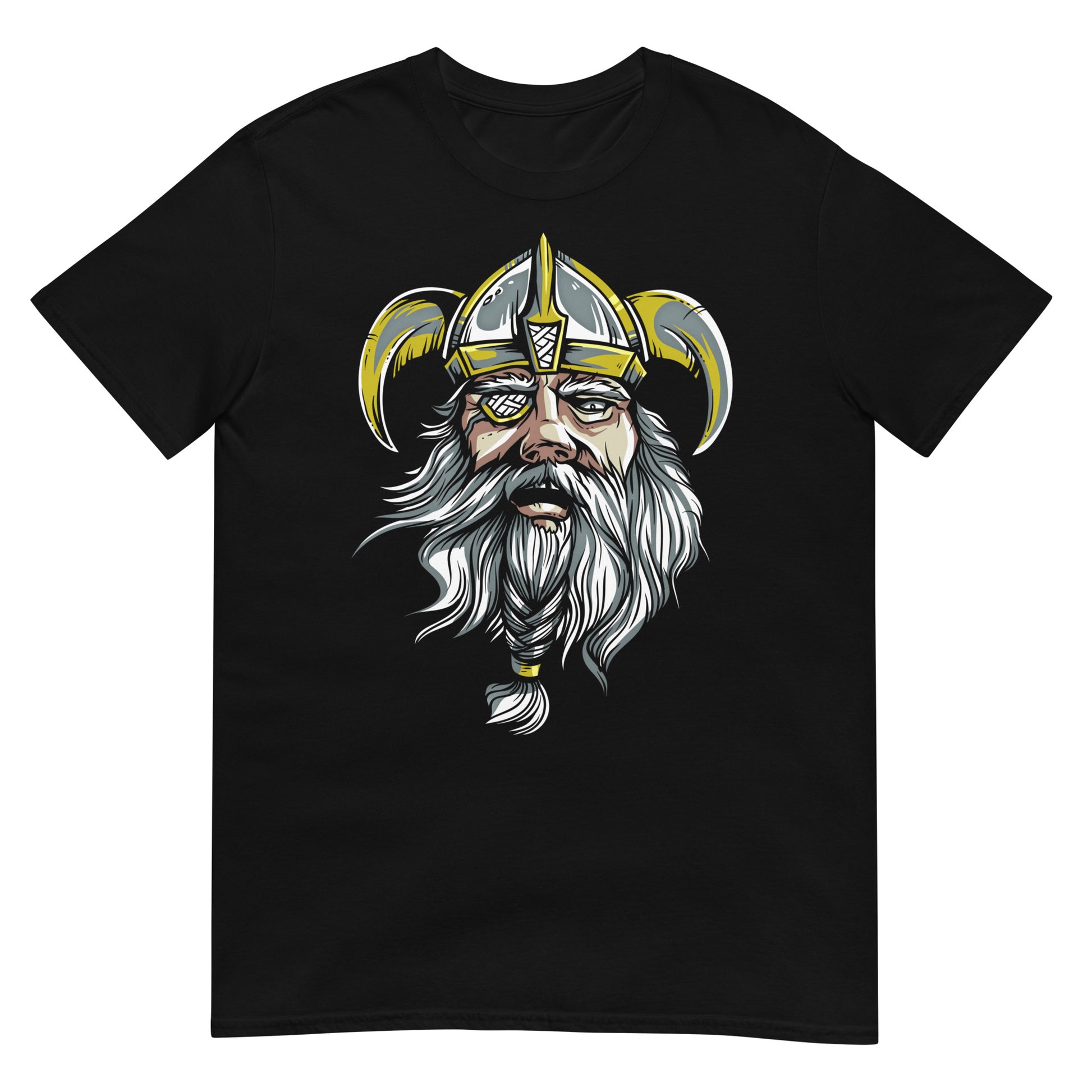 camiseta odin dios vikingo negra