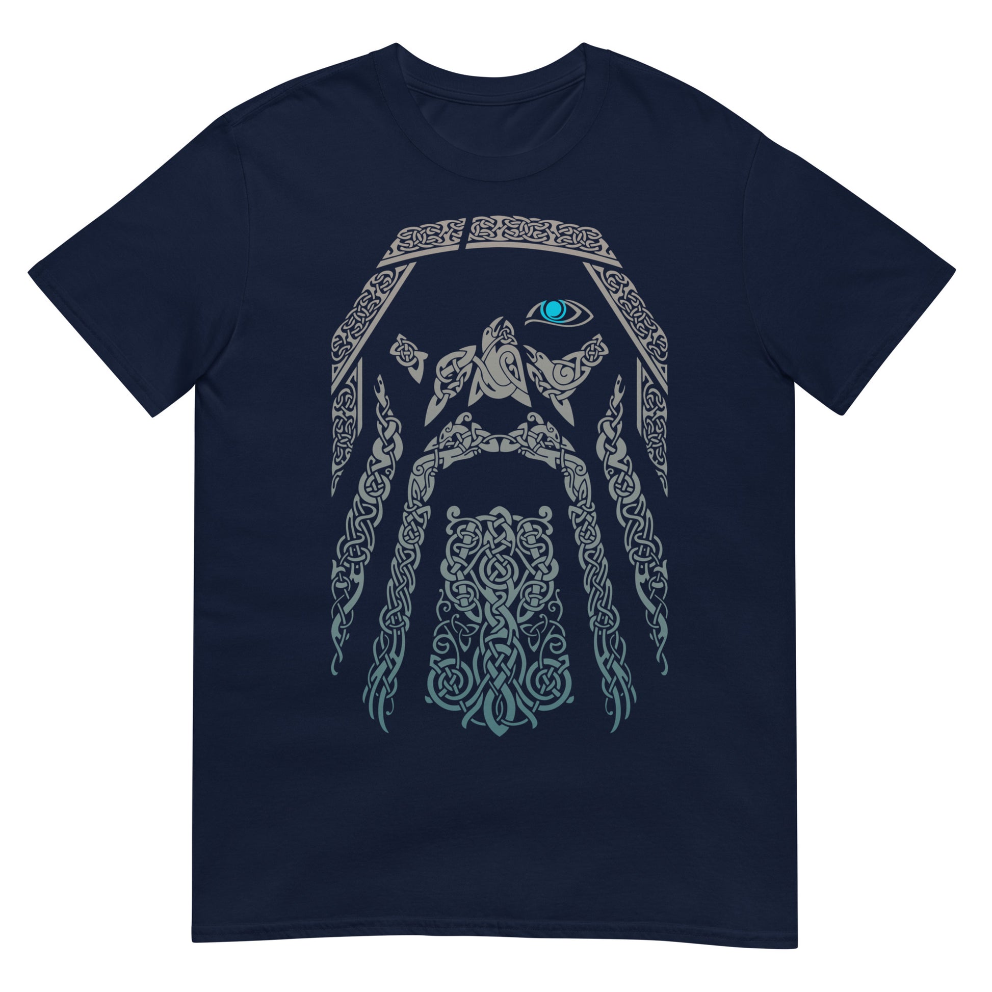 camiseta odin nudos vikingos azul marino