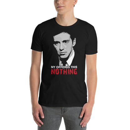 hombre con camiseta oferta nada el padrino negra
