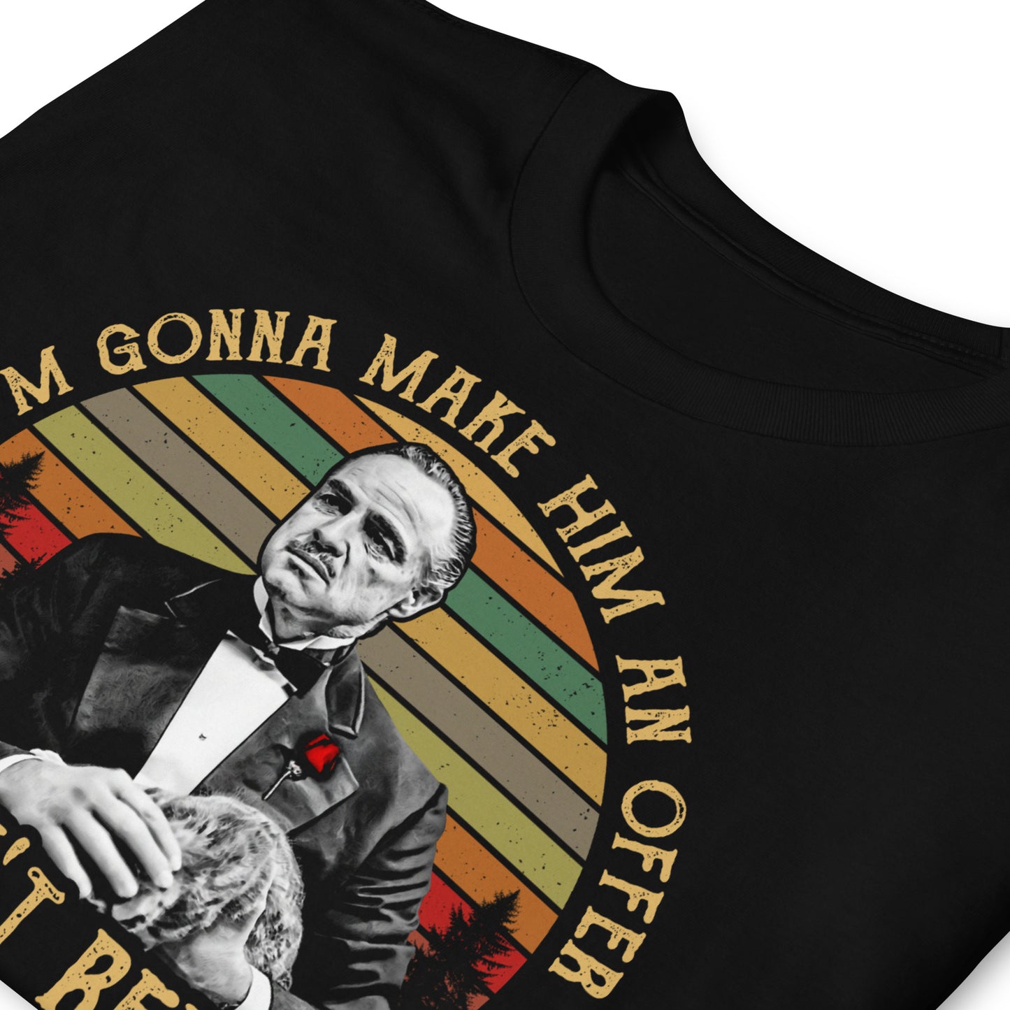 detalle de camiseta the godfather le hare una oferta que no podra rechazar negra