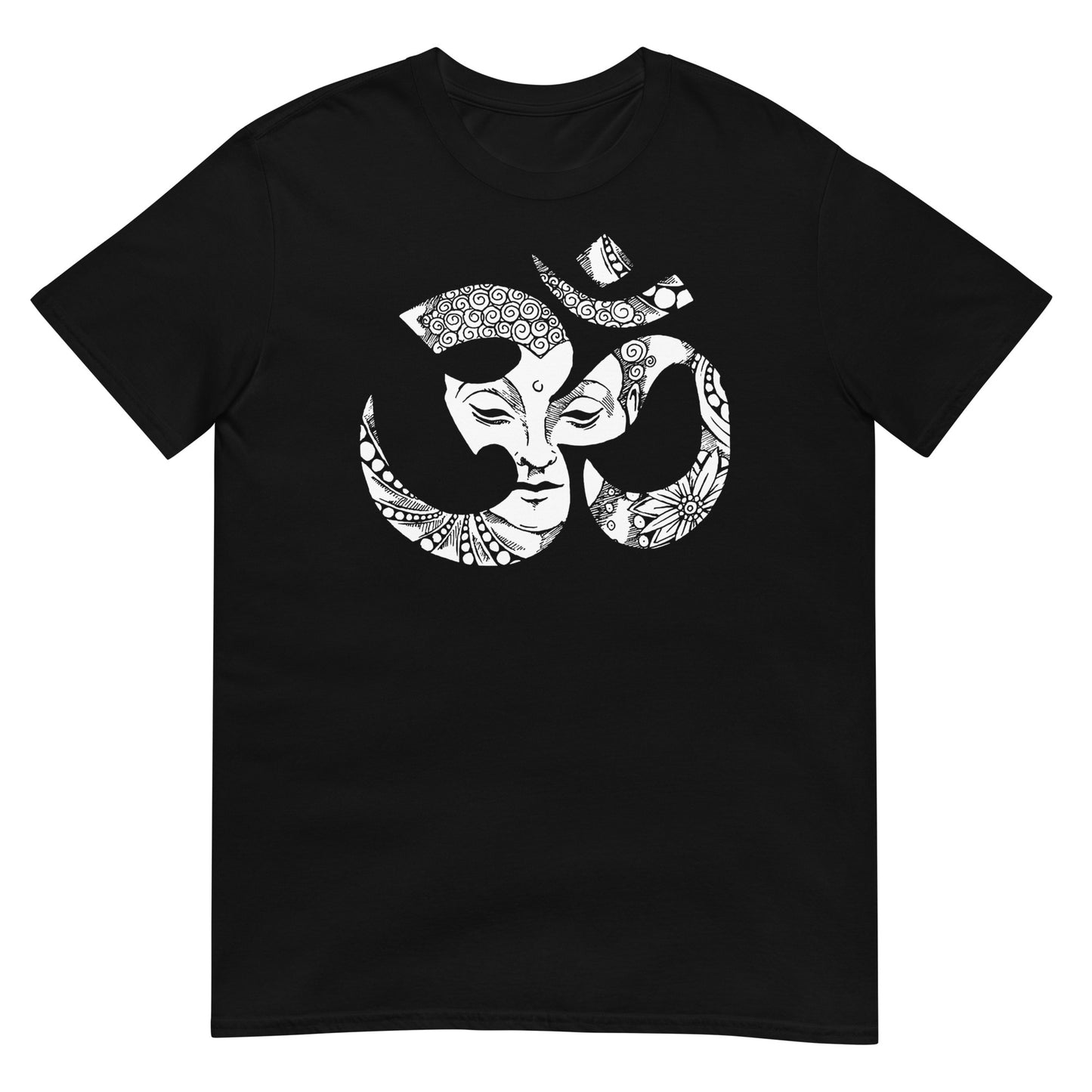 camiseta om con buda negra