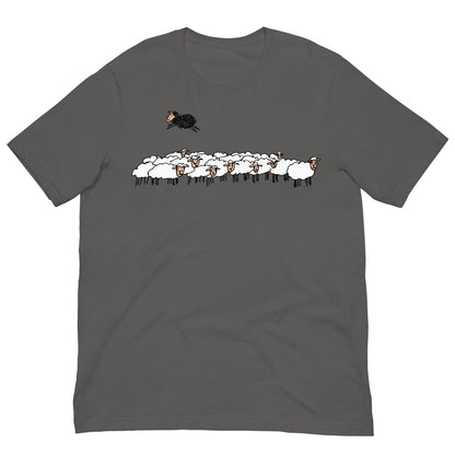 camiseta oveja negra ilustracion gris