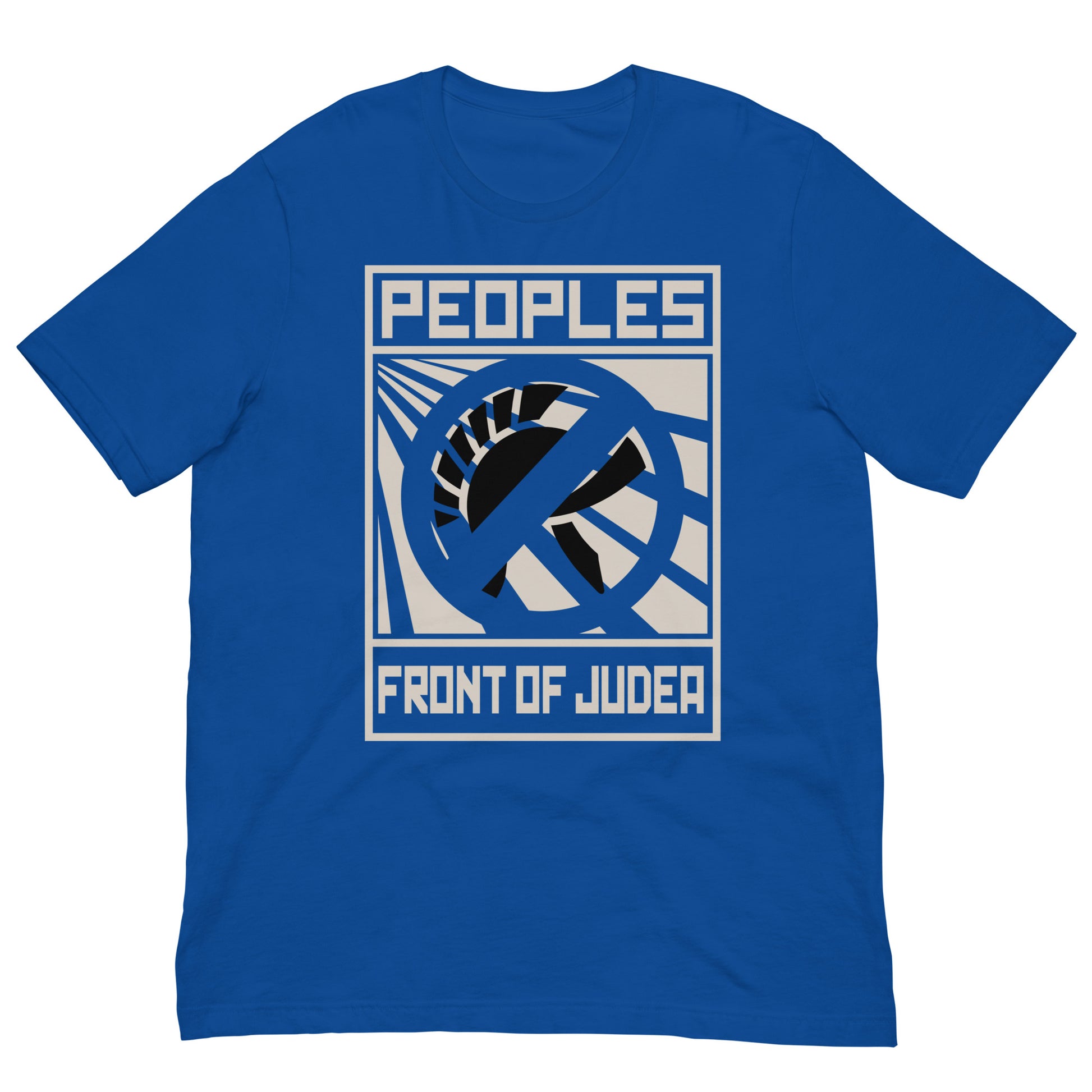 camiseta frente popular de judea la vida de brian azul royal