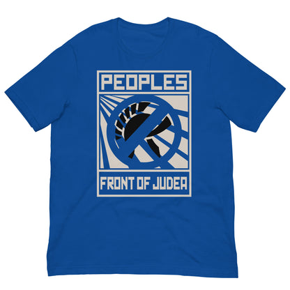 camiseta frente popular de judea la vida de brian azul royal