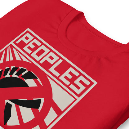 detalle de camiseta frente popular de judea la vida de brian roja