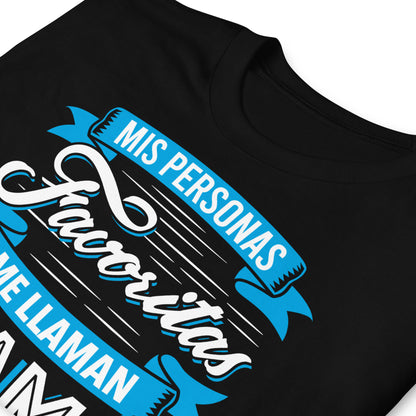 detalle de camiseta mis personas favoritas me llaman mama negra