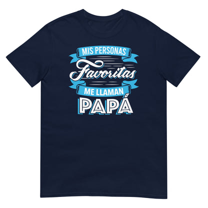 camiseta mis personas favoritas me llaman papa azul marino