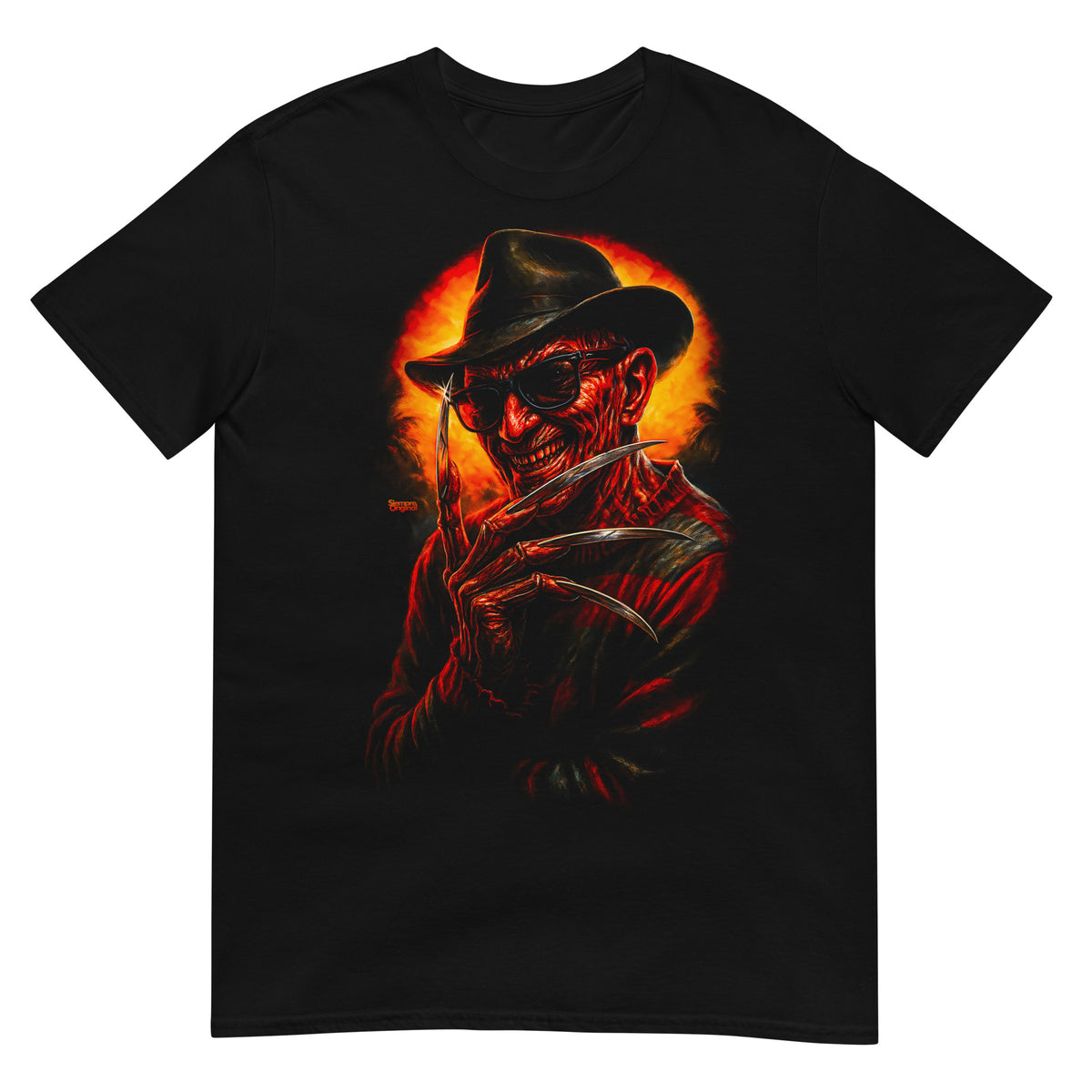 Camiseta negra inspirada en Freddy Krueger de Pesadilla en Elm Street 