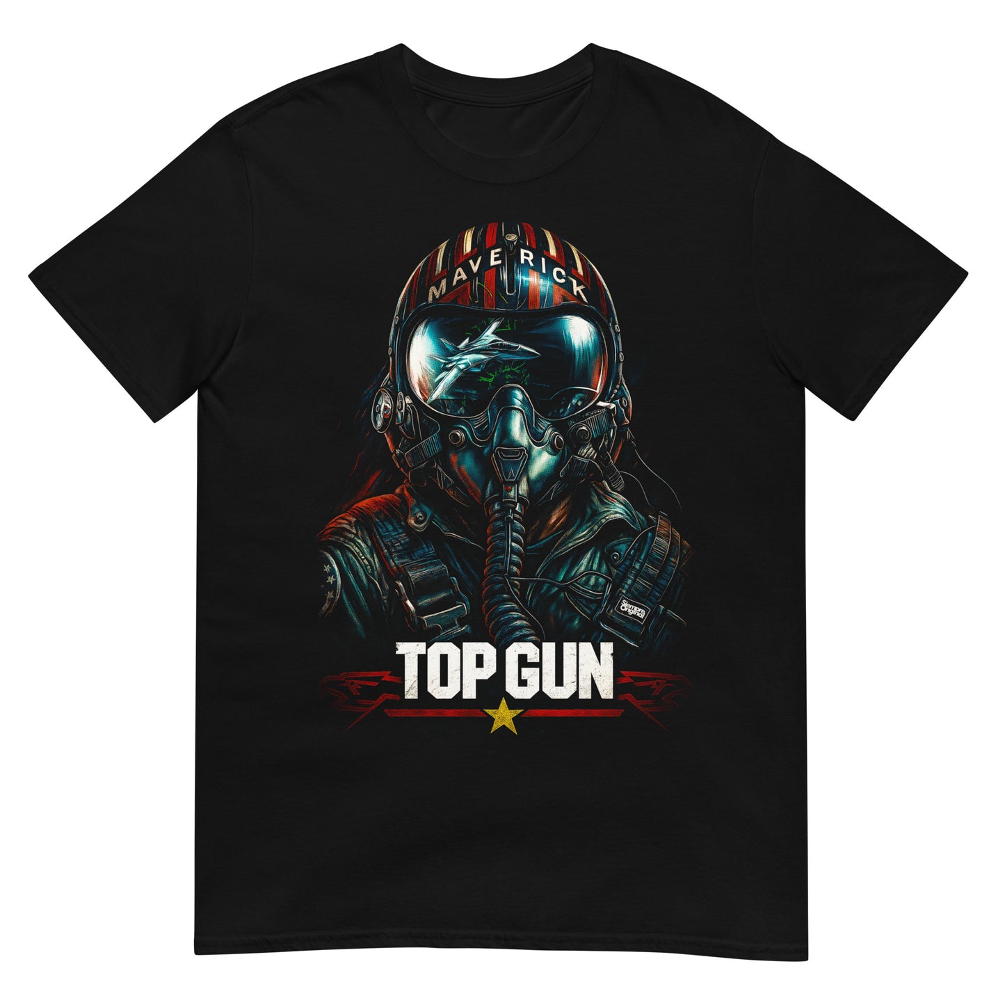 camiseta piloto maverick top gun negra