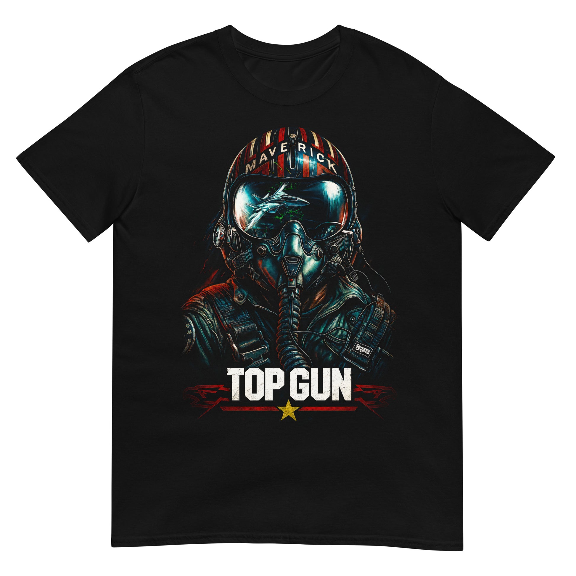 camiseta piloto maverick top gun negra