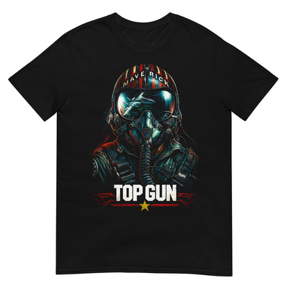 camiseta piloto maverick top gun negra