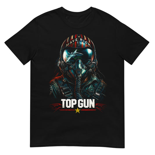 camiseta piloto maverick top gun negra