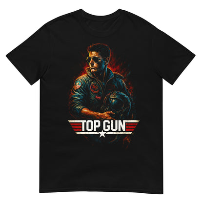 camiseta piloto maverick top gun negra