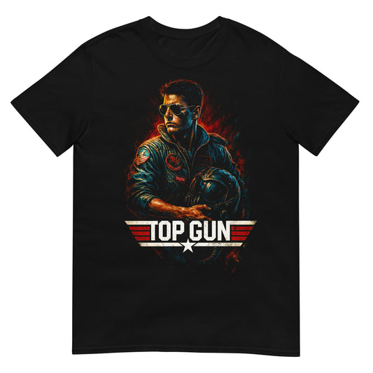 camiseta piloto maverick top gun negra