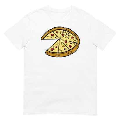 camiseta pizza en color blanco