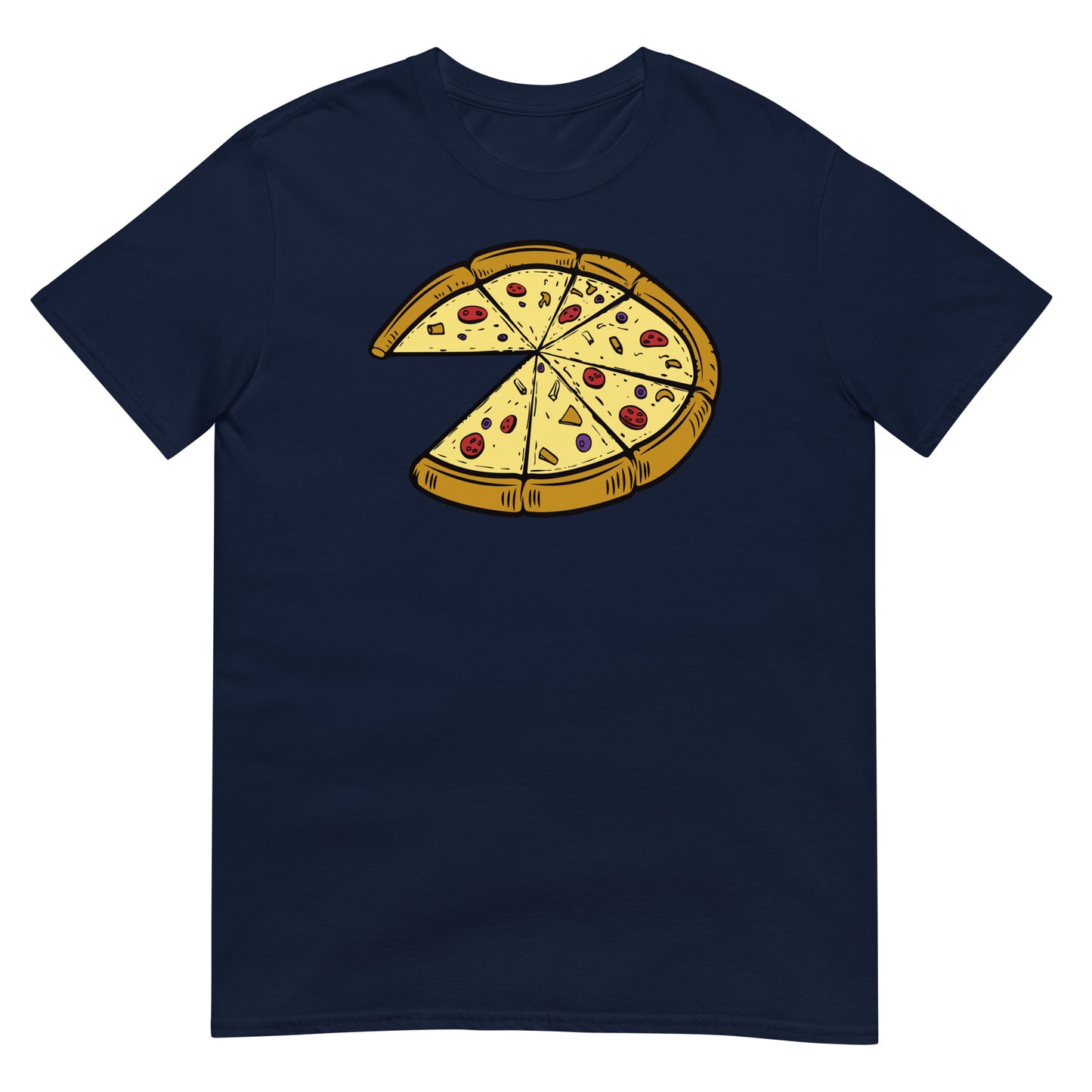 camiseta pizza en color azul marino