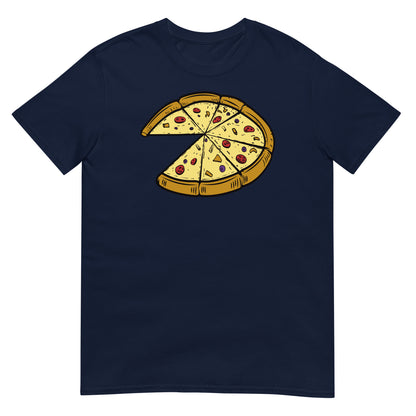 camiseta pizza en color azul marino