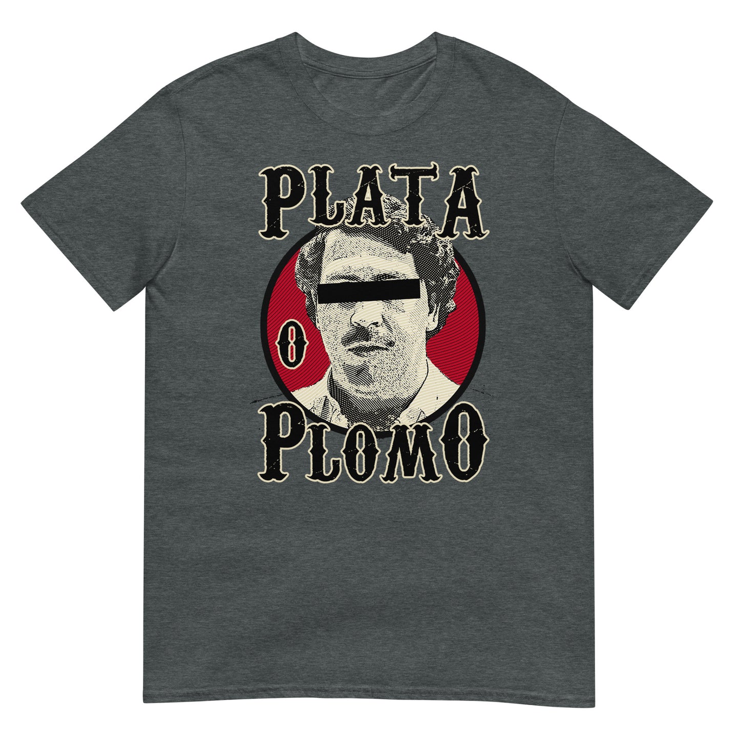 camiseta plata o plomo pablo escobar gris oscuro