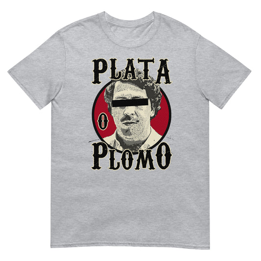 camiseta plata o plomo pablo escobar gris