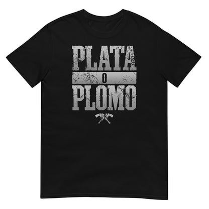 camiseta plata o plomo escobar negra