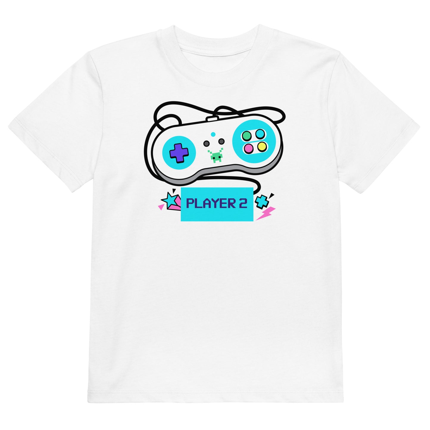 camiseta infantil player 2 en color blanco