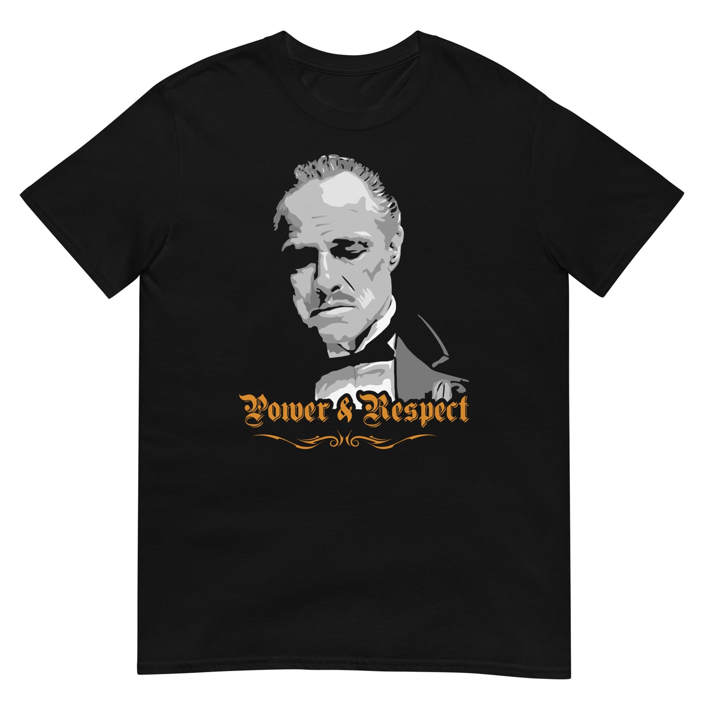 camiseta poder y respeto el padrino negra