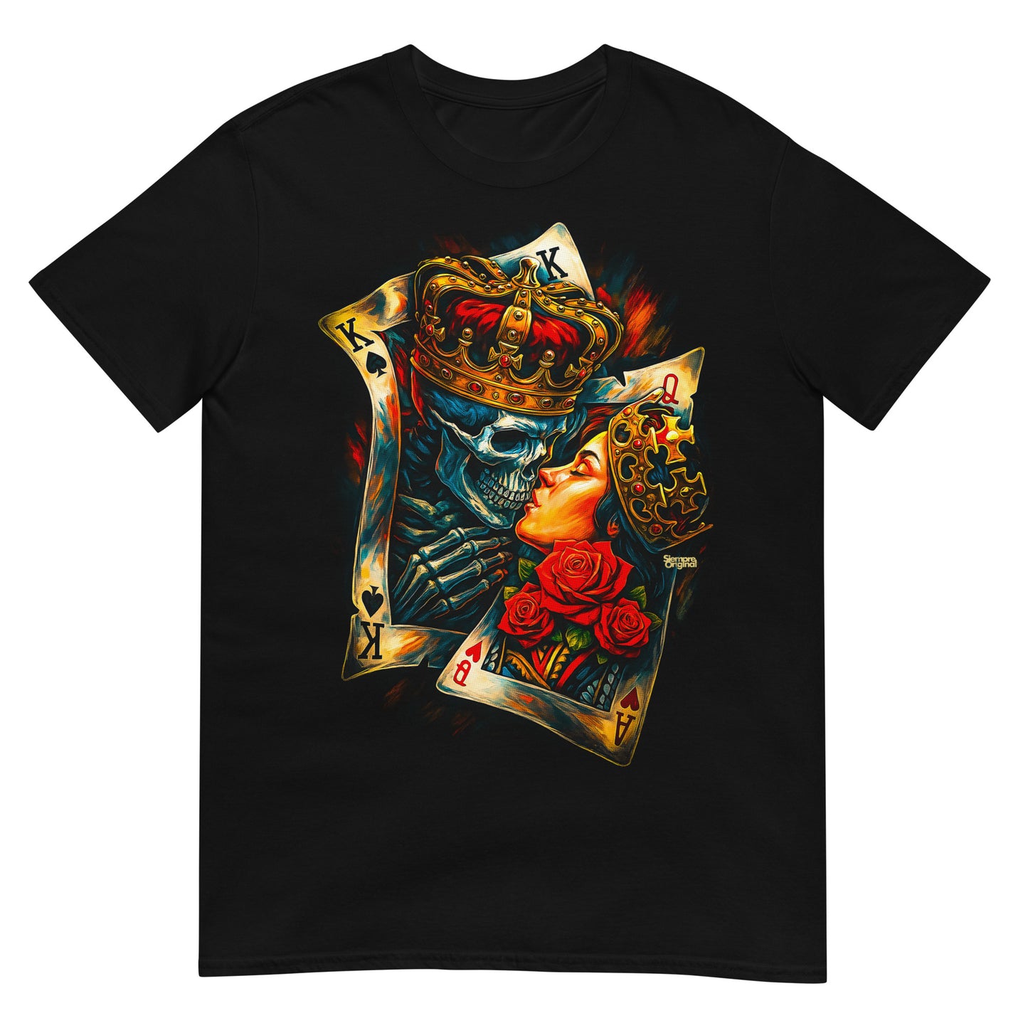 camiseta poker amor eterno negra