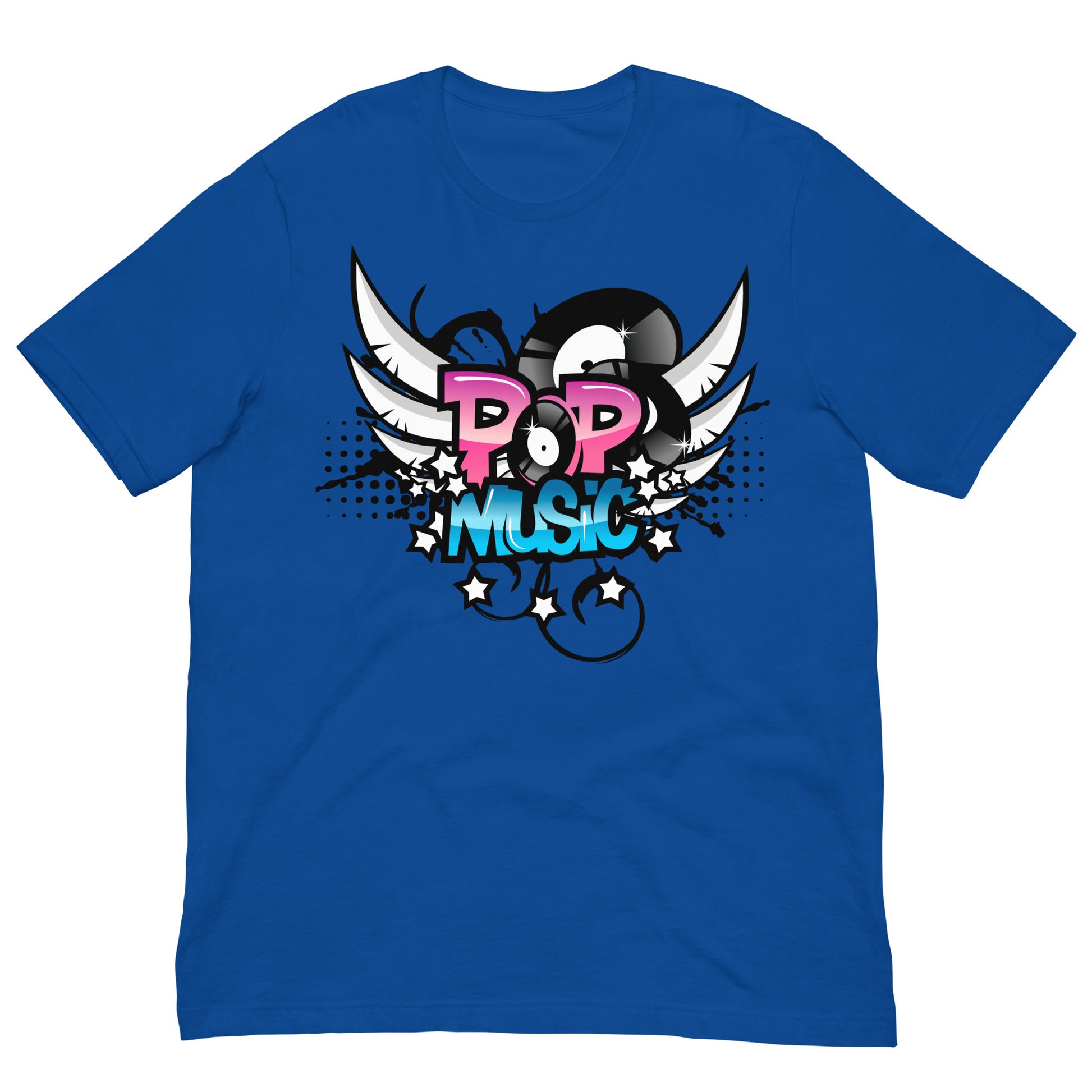 camiseta pop music azul royal