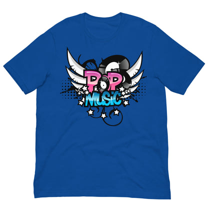 camiseta pop music azul royal