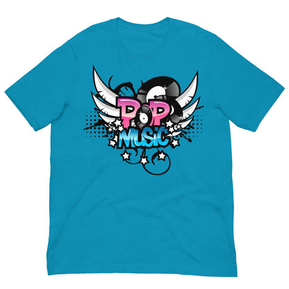 camiseta pop music azul