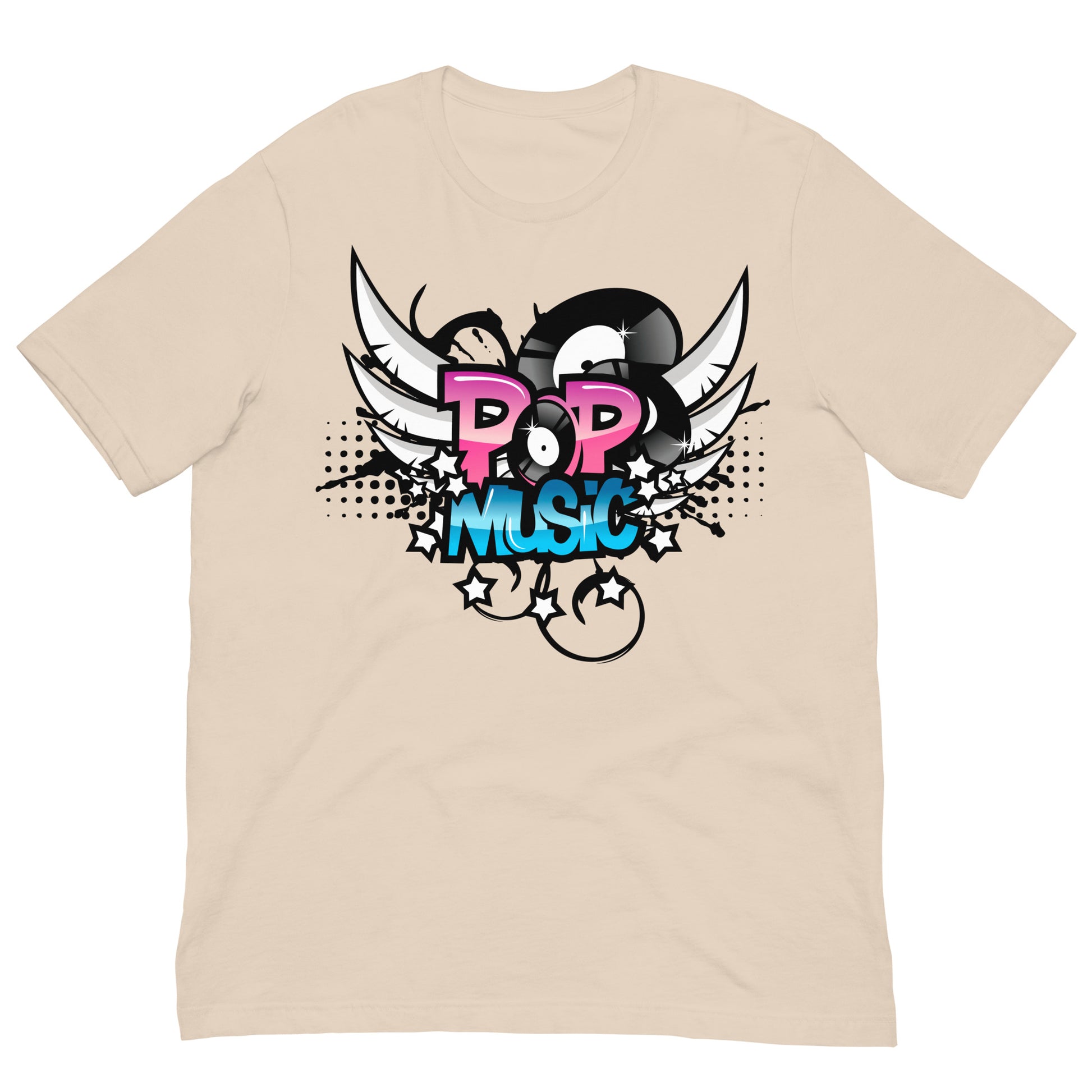 camiseta pop music beige