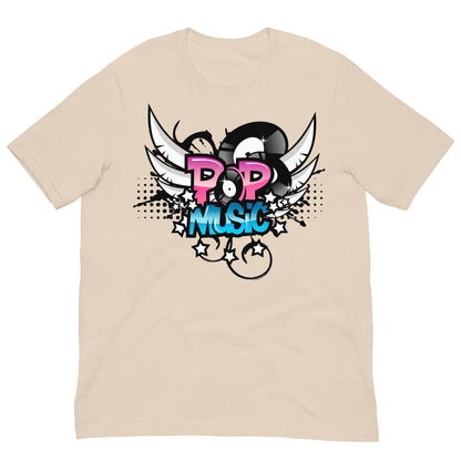 camiseta pop music beige
