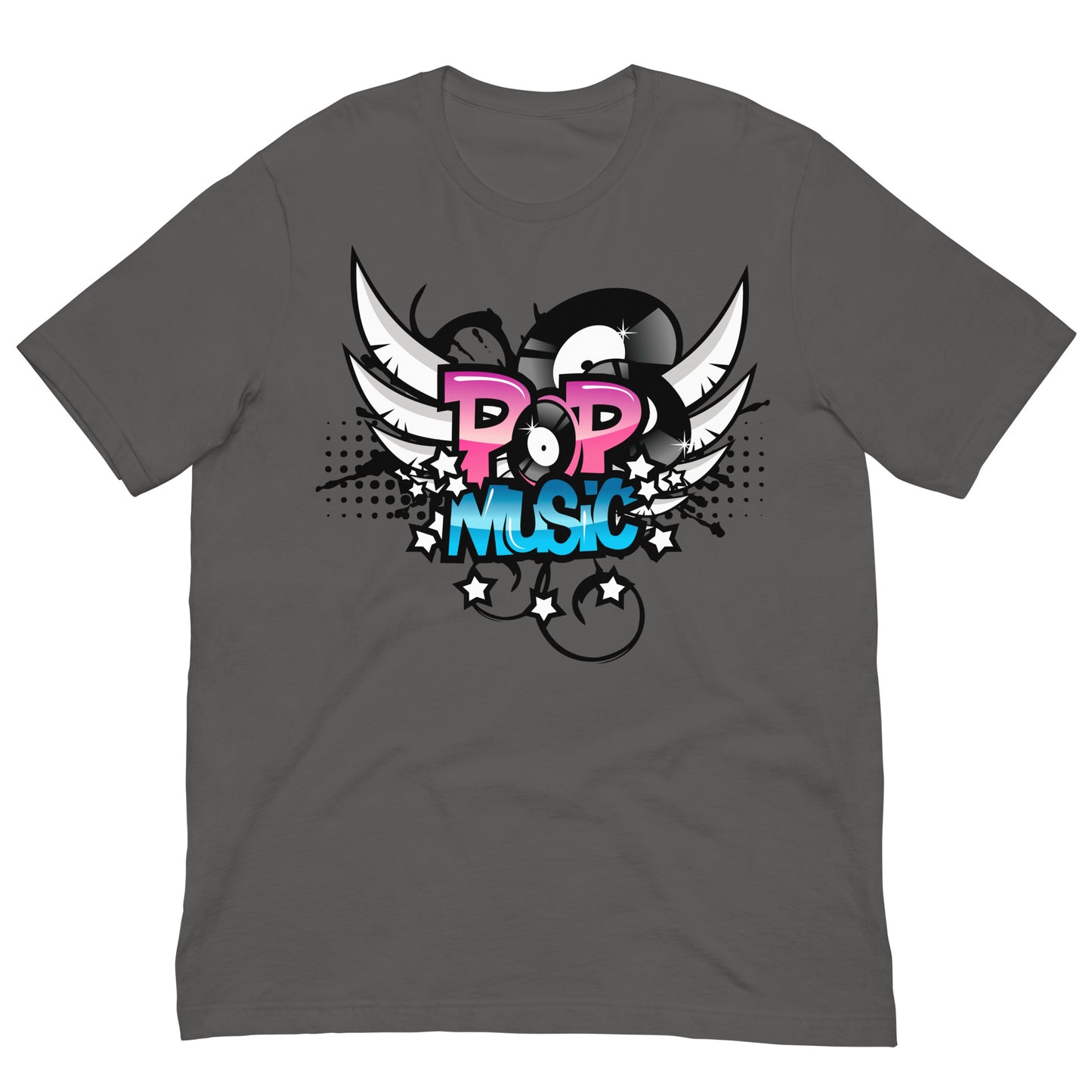 camiseta pop music gris