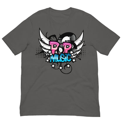 camiseta pop music gris
