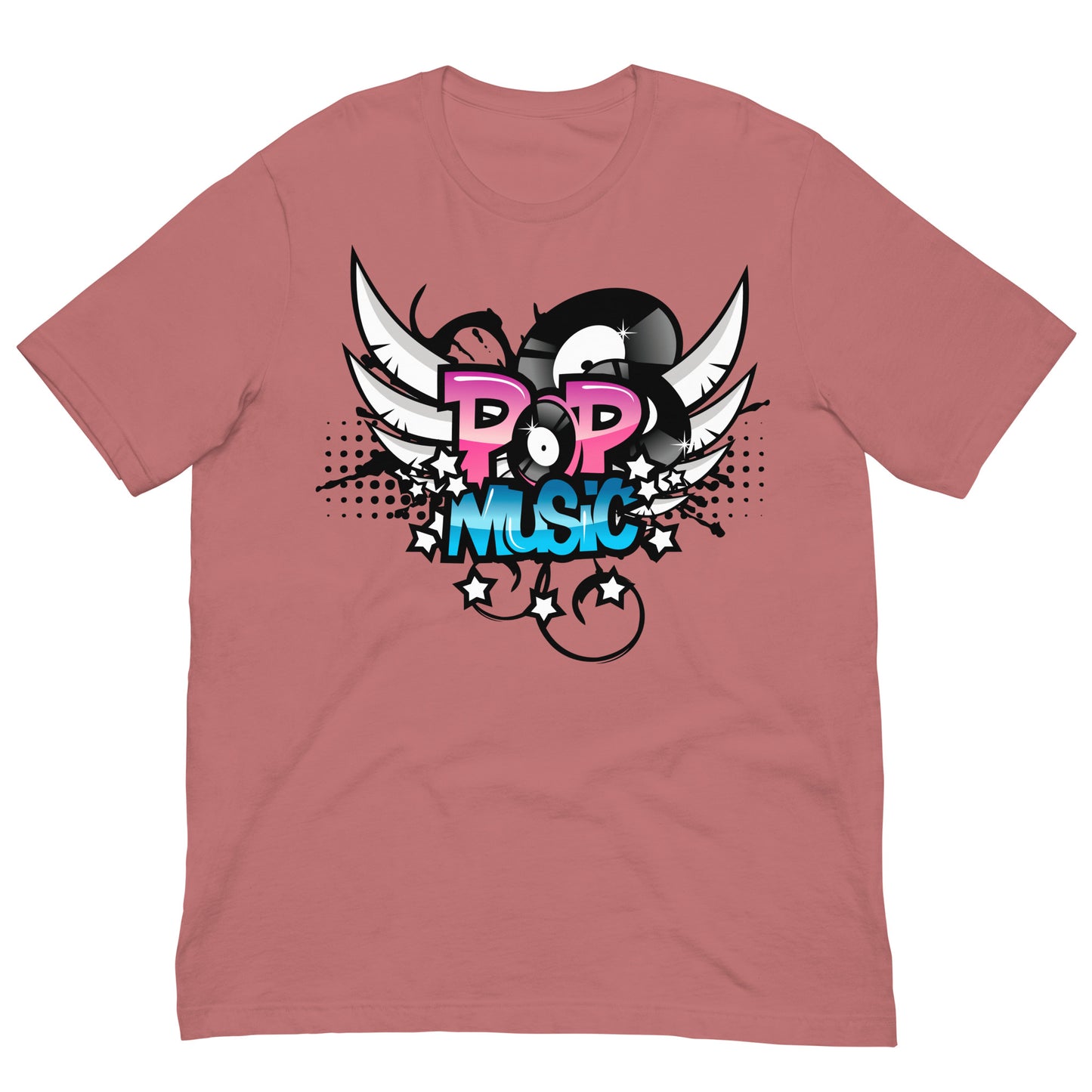 camiseta pop music malva